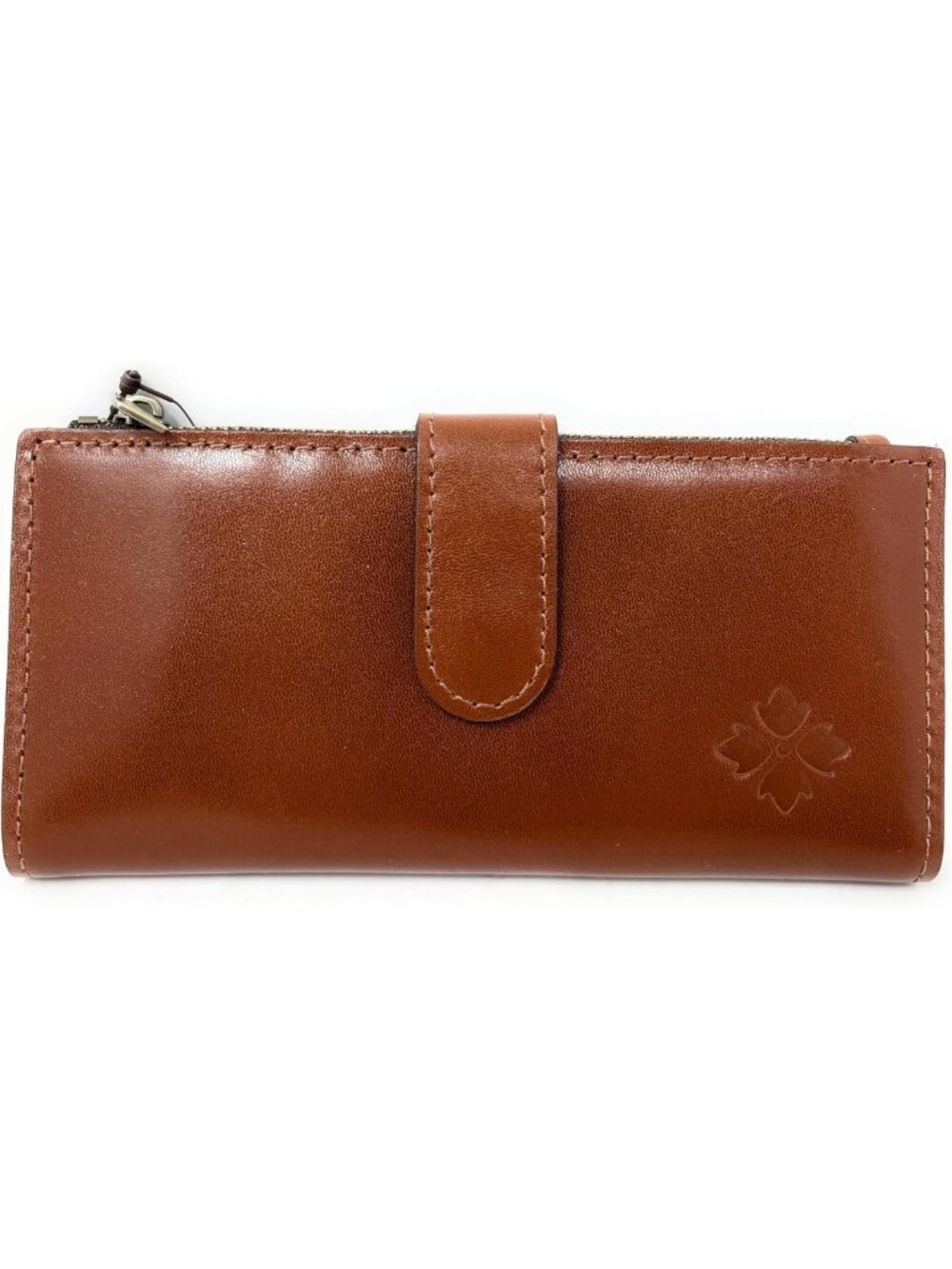 Stylish Tan Leather Bifold Wallet with Multiple Card Slots and Coin Pocket